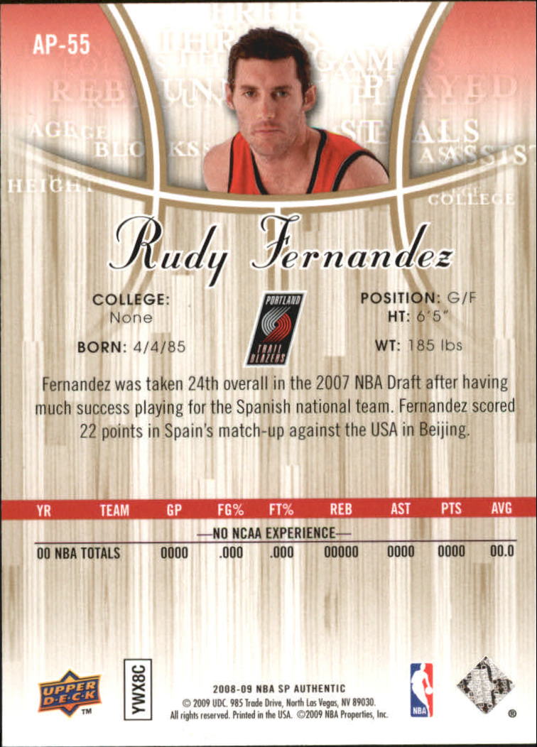 2008/2009 SP Authentic (Upper Deck) Basketball - Picture 265 of 271