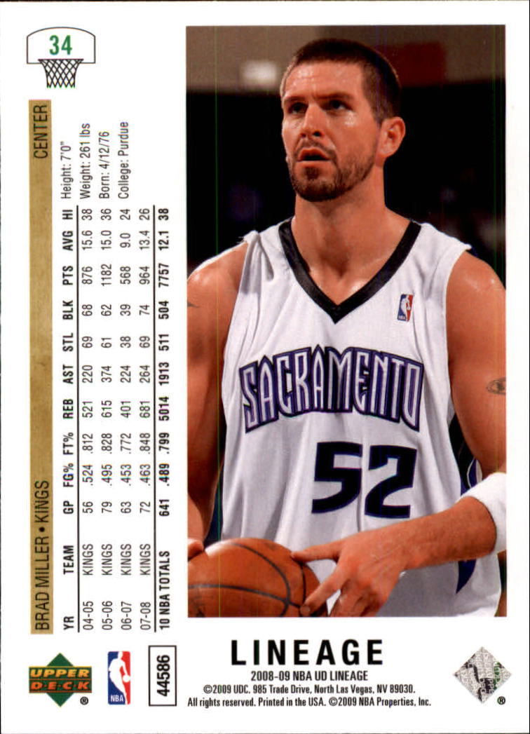 2008/2009 Lineage (Upper Deck) Basketball - Picture 43 of 319