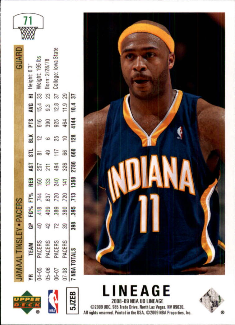 2008/2009 Lineage (Upper Deck) Basketball - Picture 95 of 319
