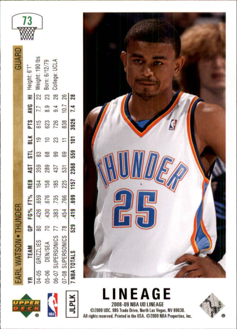 2008/2009 Lineage (Upper Deck) Basketball - Picture 99 of 319