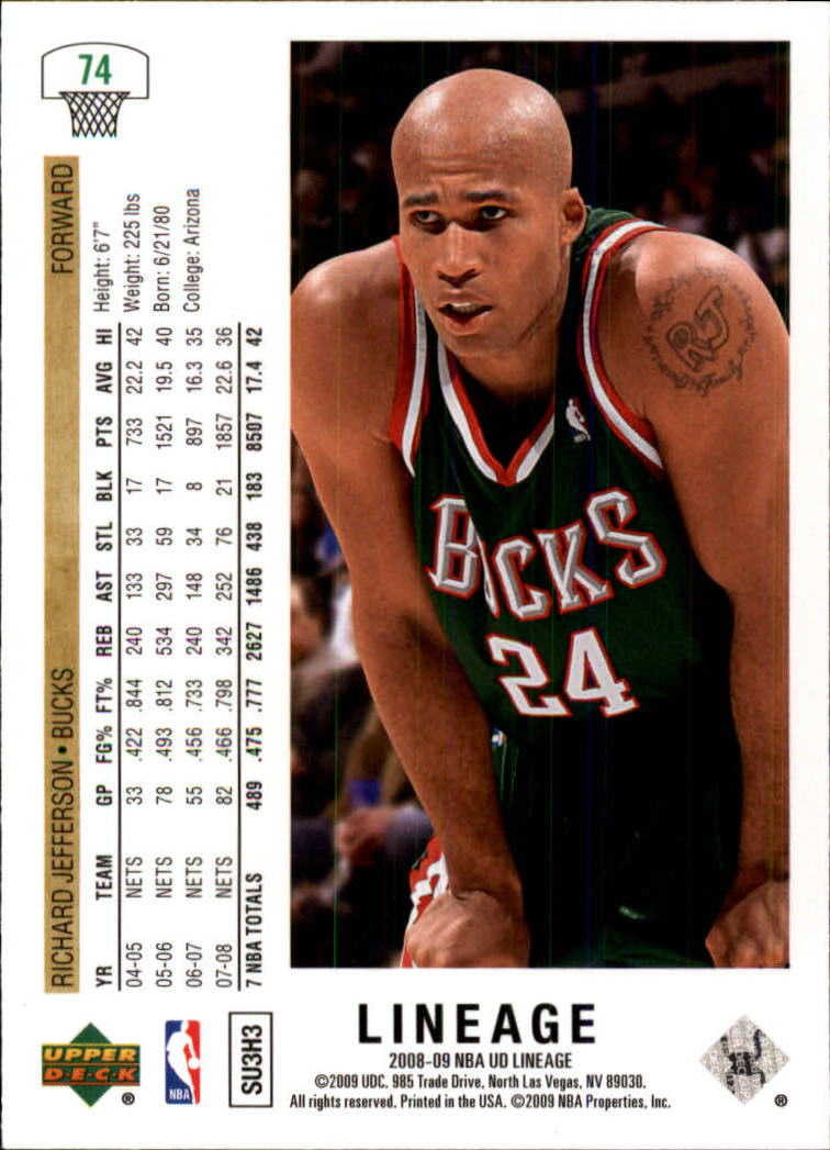 2008/2009 Lineage (Upper Deck) Basketball - Picture 101 of 319