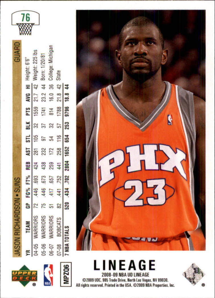 2008/2009 Lineage (Upper Deck) Basketball - Picture 105 of 319