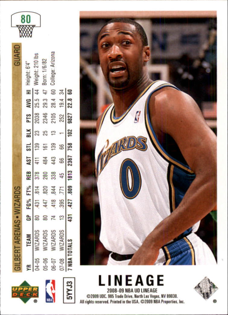2008/2009 Lineage (Upper Deck) Basketball - Picture 111 of 319