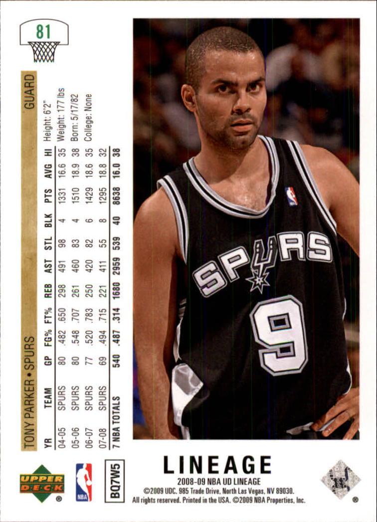 2008/2009 Lineage (Upper Deck) Basketball - Picture 113 of 319