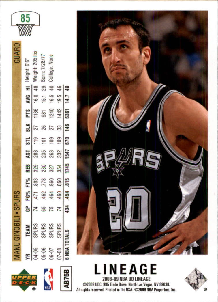 2008-09 Upper Deck Lineage Basketball Card Pick - Picture 141 of 344