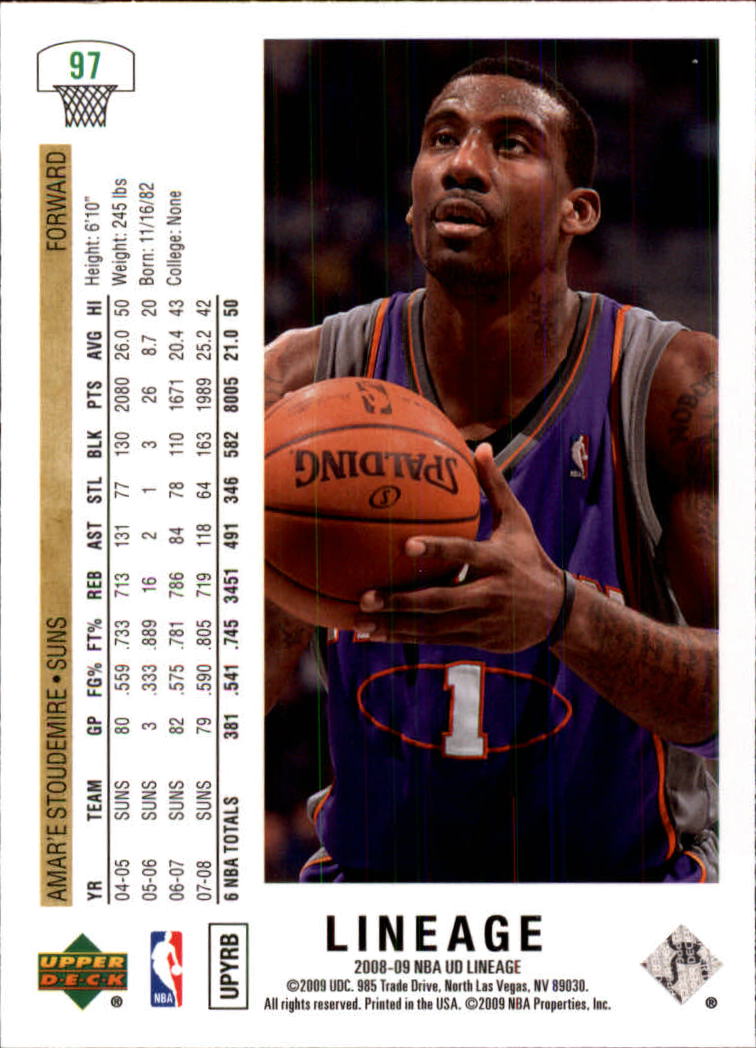 2008/2009 Lineage (Upper Deck) Basketball - Picture 141 of 319