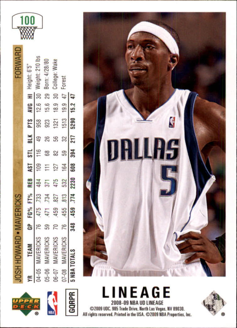 2008/2009 Lineage (Upper Deck) Basketball - Picture 147 of 319