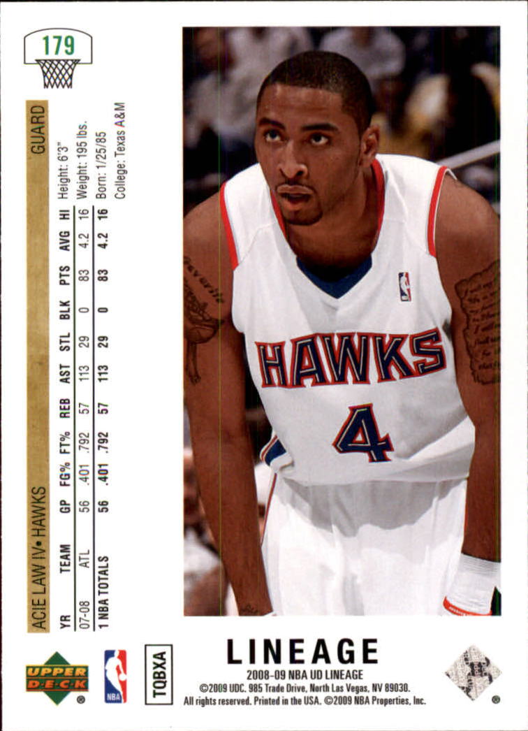 2008-09 Upper Deck Lineage Basketball Card Pick - Picture 303 of 344