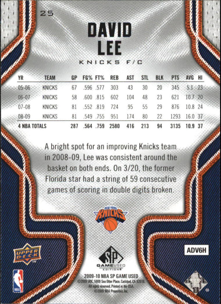 2009/2010 SP Game Used (Upper Deck) Basketball - Picture 13 of 25