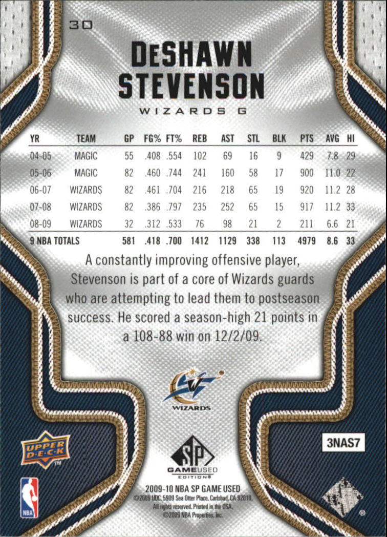 2009/2010 SP Game Used (Upper Deck) Basketball - Picture 15 of 25