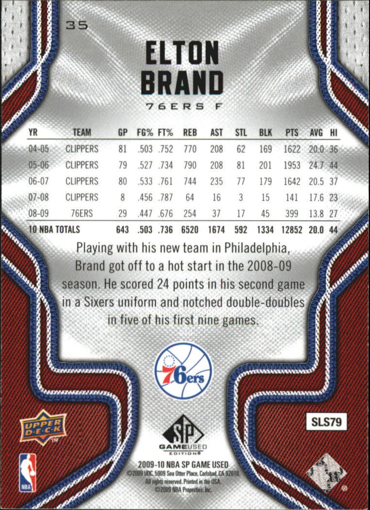2009/2010 SP Game Used (Upper Deck) Basketball - Picture 17 of 25