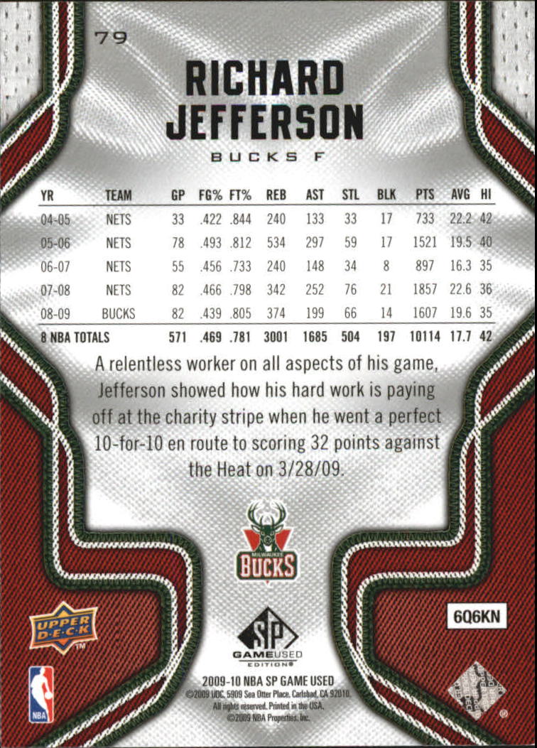 2009/2010 SP Game Used (Upper Deck) Basketball - Picture 23 of 25
