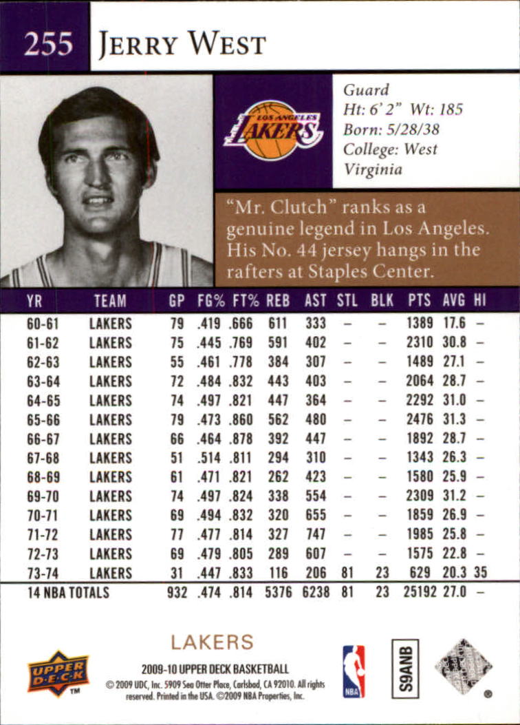 2009/2010 Upper Deck Basketball Part 1 Main Set Cards - Picture 439 of 441