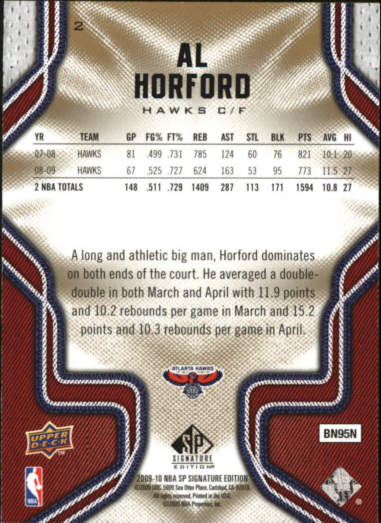 2009/2010 SP Signature Edition (Upper Deck) Basketball - Picture 42 of 42