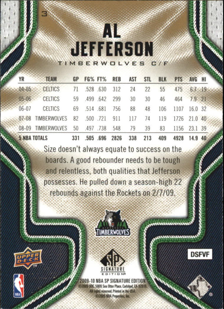2009/2010 SP Signature Edition (Upper Deck) Basketball - Picture 40 of 42