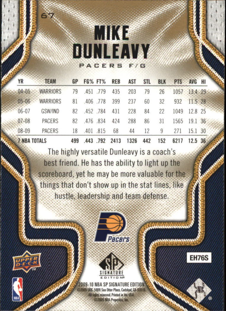 2009/2010 SP Signature Edition (Upper Deck) Basketball - Picture 19 of 42