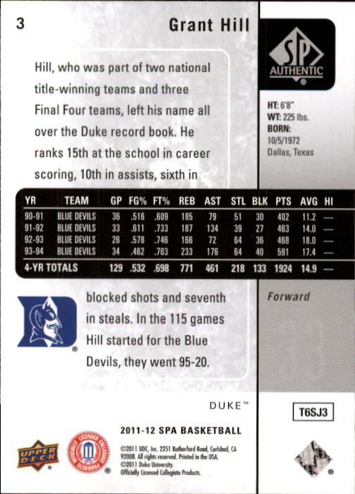 2011-12 SP Authentic Basketball Card Pick - Picture 7 of 134