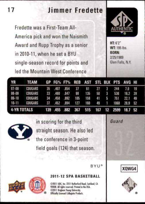 2011-12 SP Authentic Basketball Card Pick - Picture 35 of 134