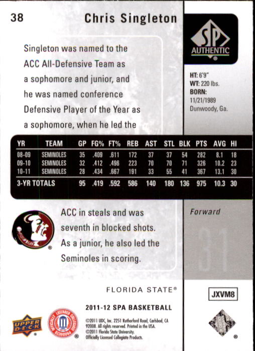 2011-12 SP Authentic Basketball Card Pick - Picture 73 of 134