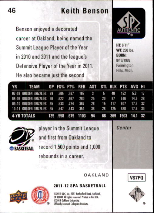 2011-12 SP Authentic Basketball Card Pick - Picture 89 of 134