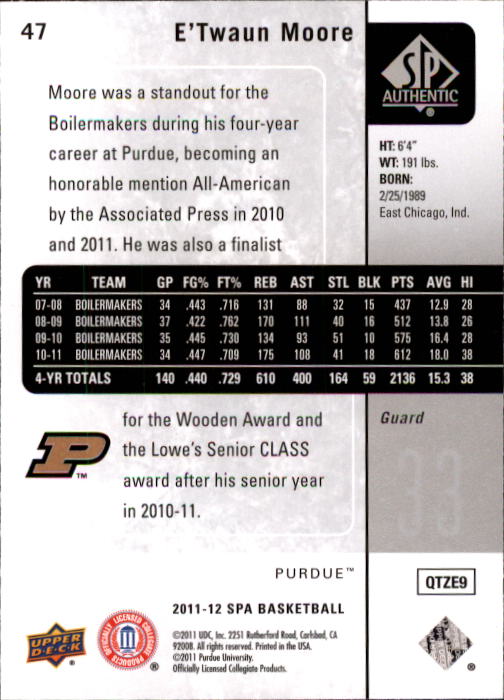 2011-12 SP Authentic Basketball Card Pick - Picture 91 of 134