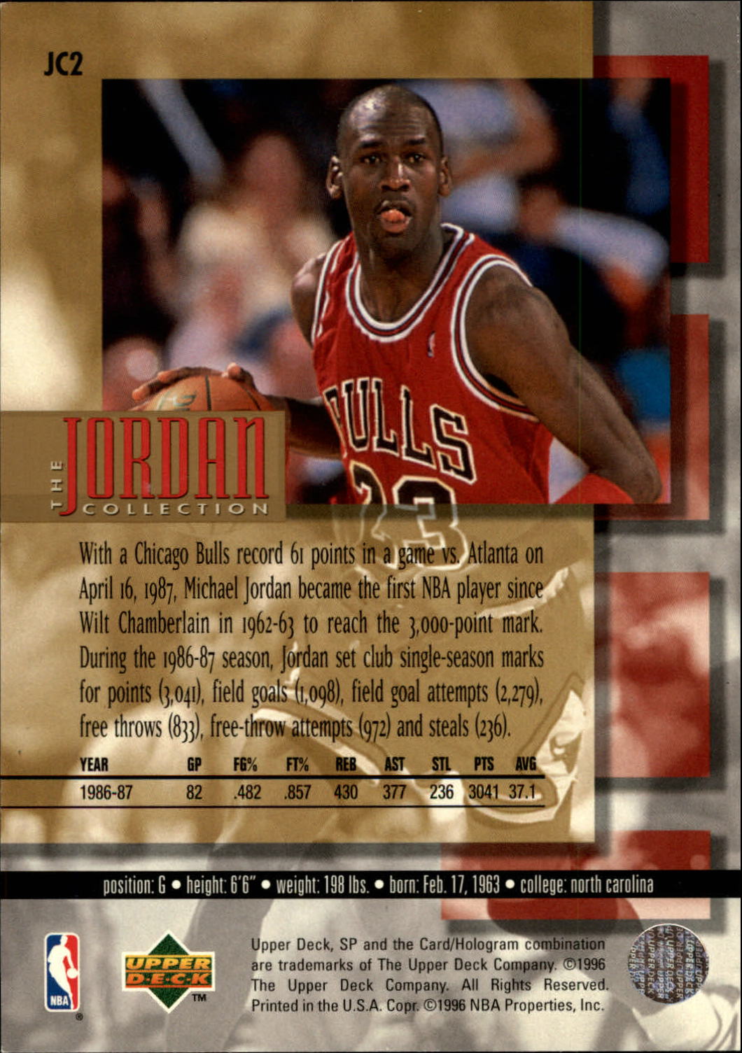 1995 michael jordan card