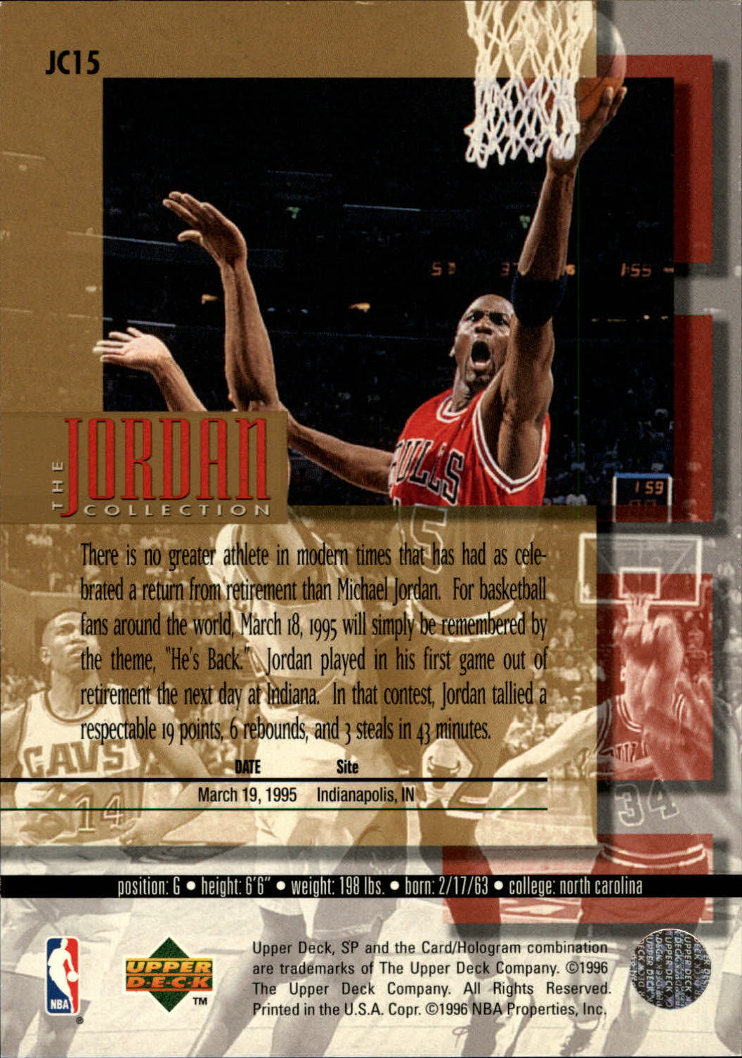 UPPER DECK MICHAEL JORDAN 1995 ポスター NBA+spbgp44.ru