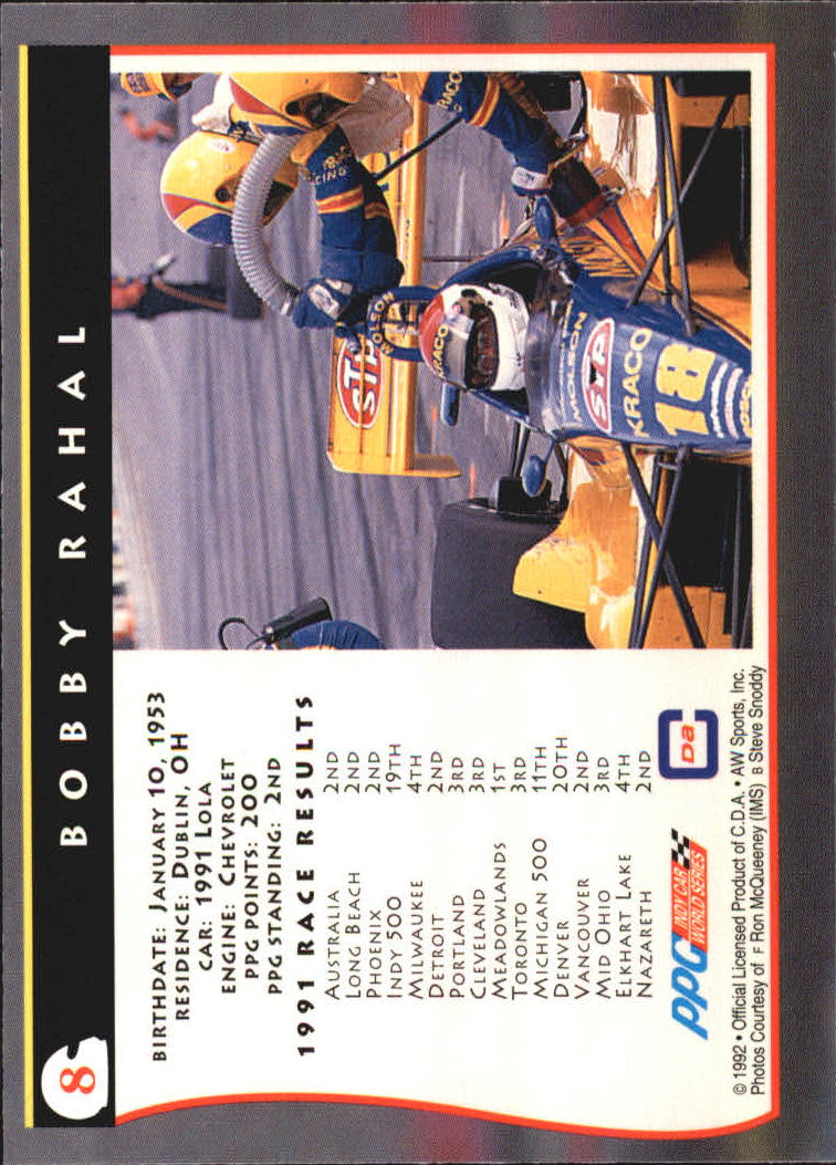 1992 All World Indy 500 Racing Trading Card 1100 Choose Your Card eBay