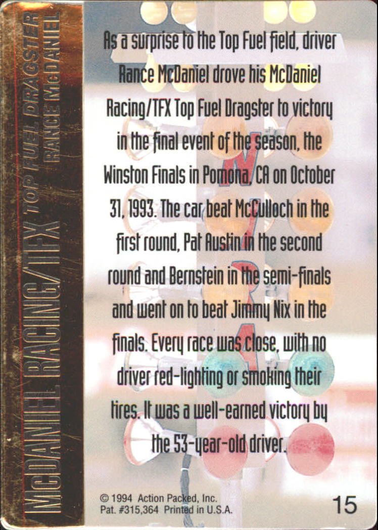 1994 Action Packed NHRA Racing Card Pick - Picture 21 of 53