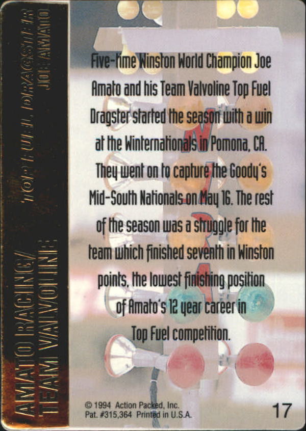 1994 Action Packed NHRA Racing Card Pick - Picture 23 of 53