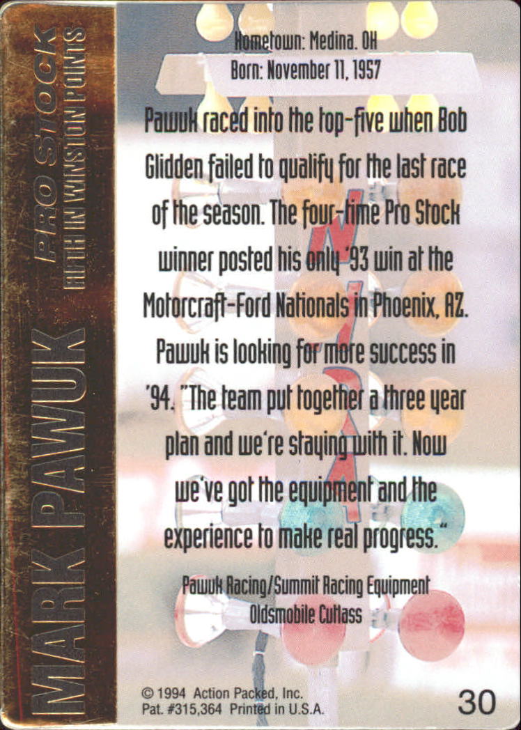 1994 Action Packed NHRA Racing Card Pick - Picture 37 of 53