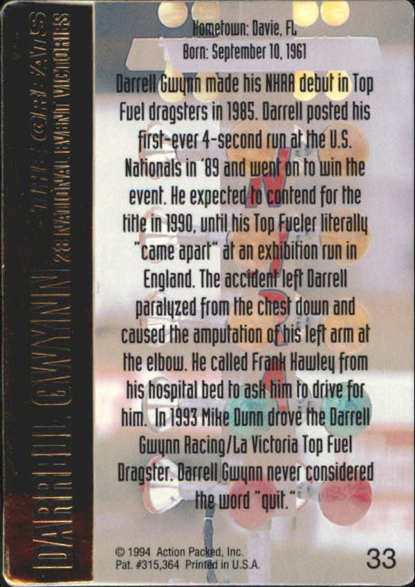 1994 Action Packed NHRA Racing Card Pick - Picture 43 of 53