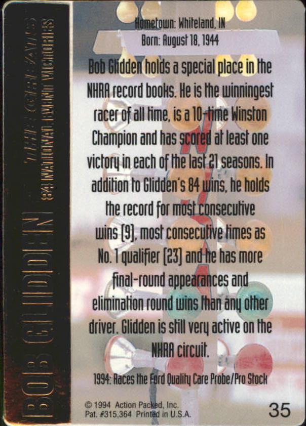 1994 Action Packed NHRA Racing Card Pick - Picture 45 of 53