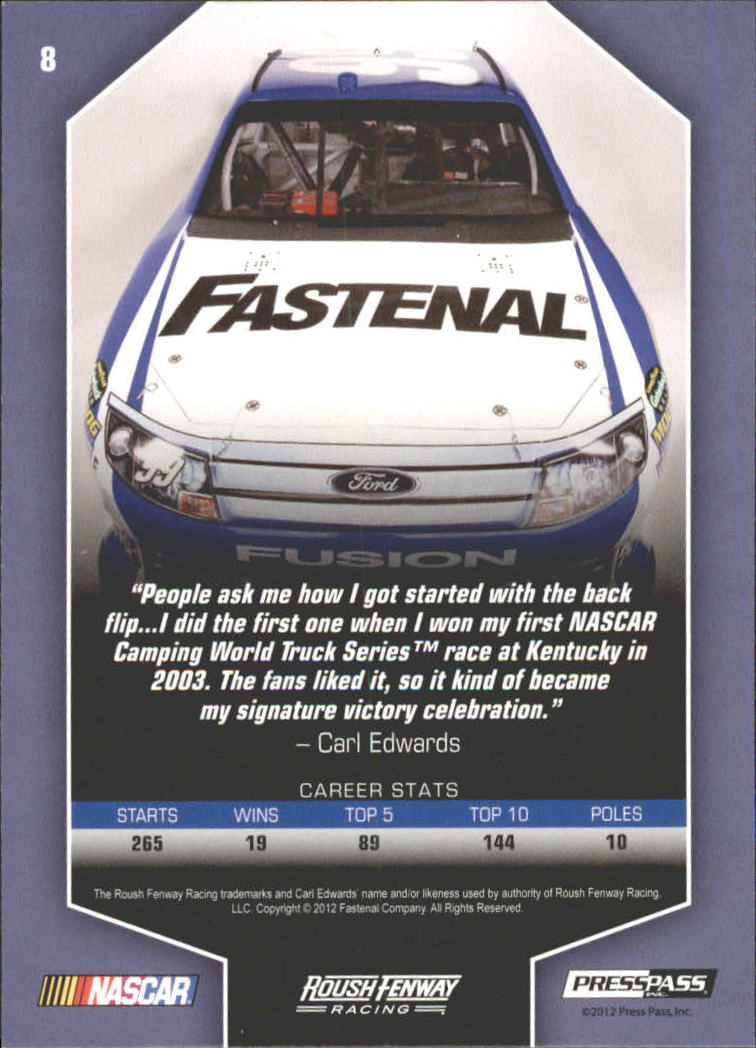 2012 Total Memorabilia Racing Card Pick