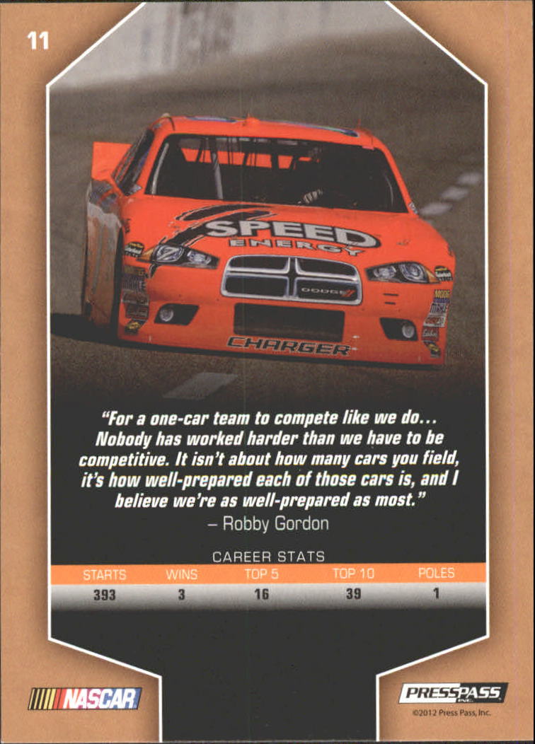 2012 Total Memorabilia Racing Card Pick