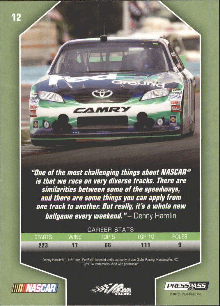 2012 Total Memorabilia Racing Card Pick