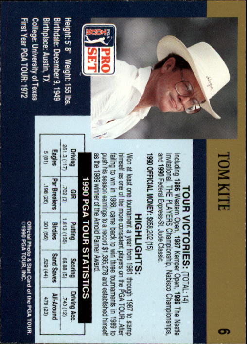 1990 Pro Set Golf Card Pick - Picture 13 of 199