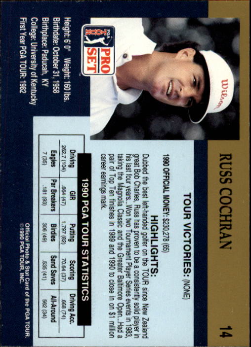 1990 Pro Set Golf Card Pick - Picture 25 of 199