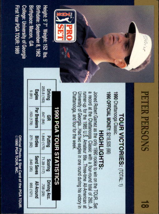 1990 Pro Set Golf Card Pick - Picture 33 of 199