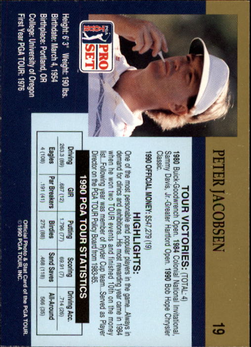 1990 Pro Set Golf Card Pick - Picture 35 of 199