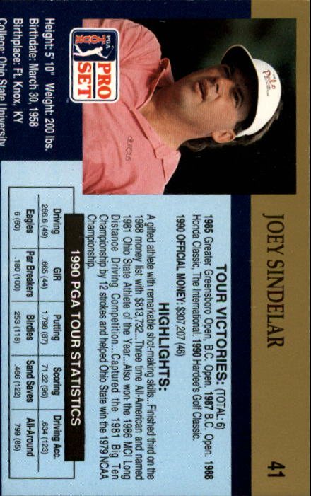 1990 Pro Set Golf Card Pick - Picture 79 of 199