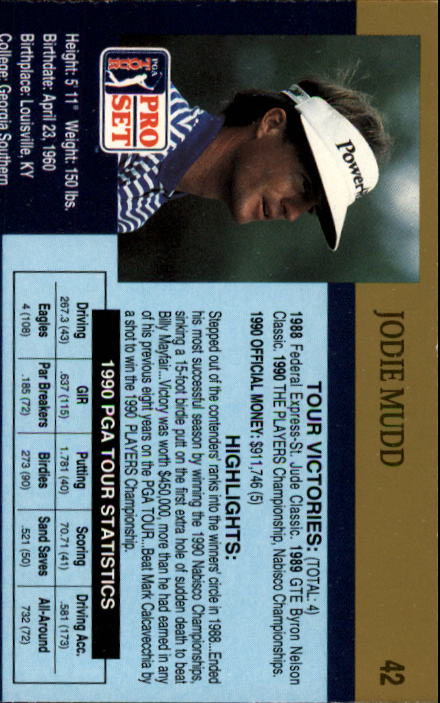 1990 Pro Set Golf Card Pick - Picture 81 of 199