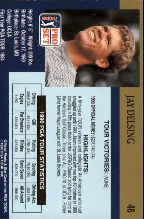 1990 Pro Set Golf Card Pick - Picture 89 of 199