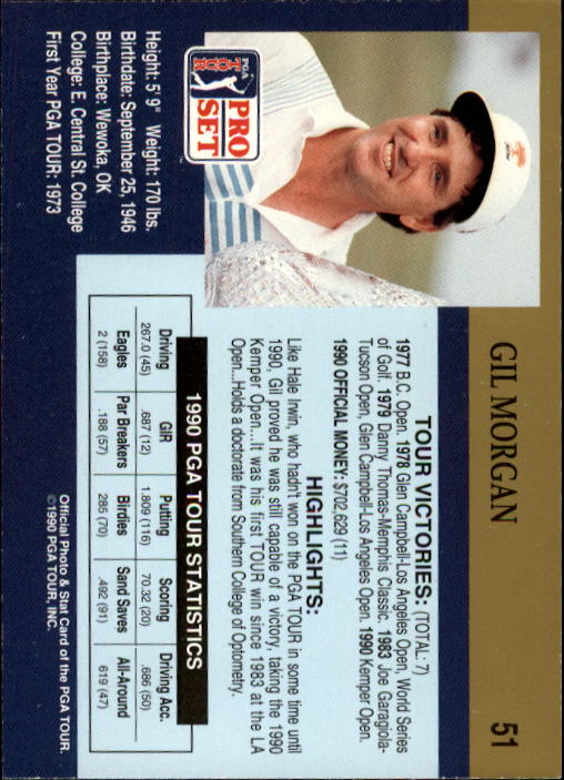 1990 Pro Set Golf Card Pick - Picture 99 of 199