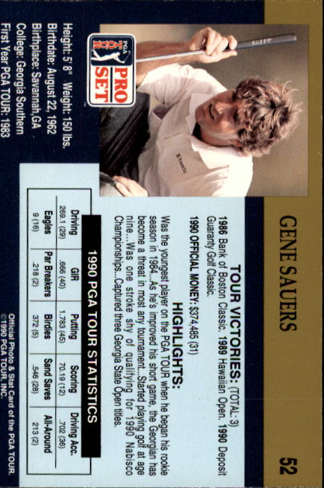 1990 Pro Set Golf Card Pick - Picture 101 of 199
