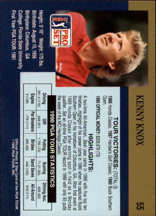 1990 Pro Set Golf Card Pick - Picture 107 of 199