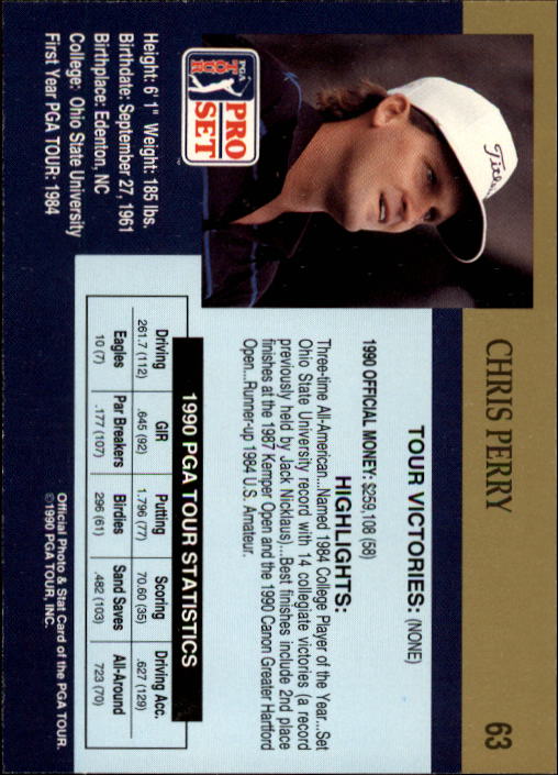 1990 Pro Set Golf Card Pick - Picture 123 of 199