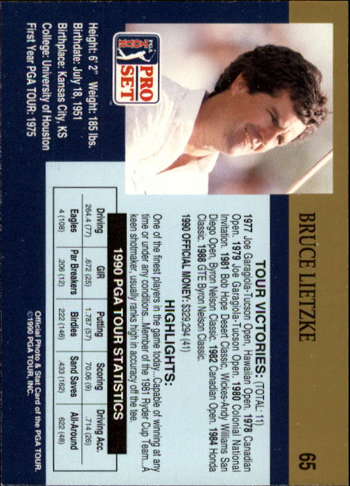 1990 Pro Set Golf Card Pick - Picture 127 of 199