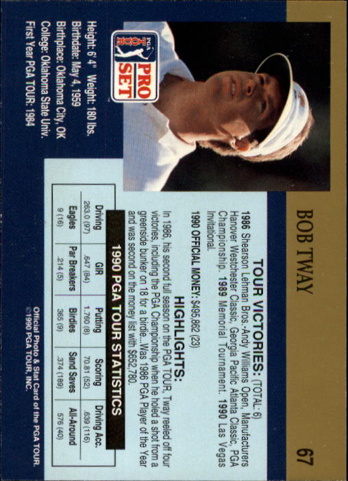 1990 Pro Set Golf Card Pick - Picture 131 of 199