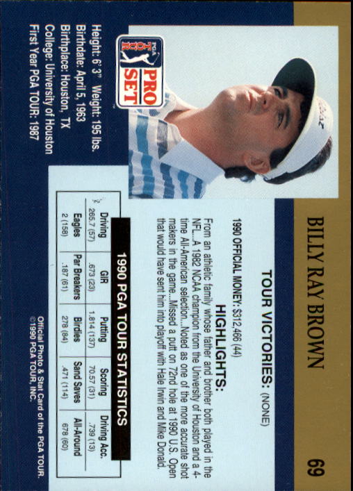 1990 Pro Set Golf Card Pick - Picture 135 of 199